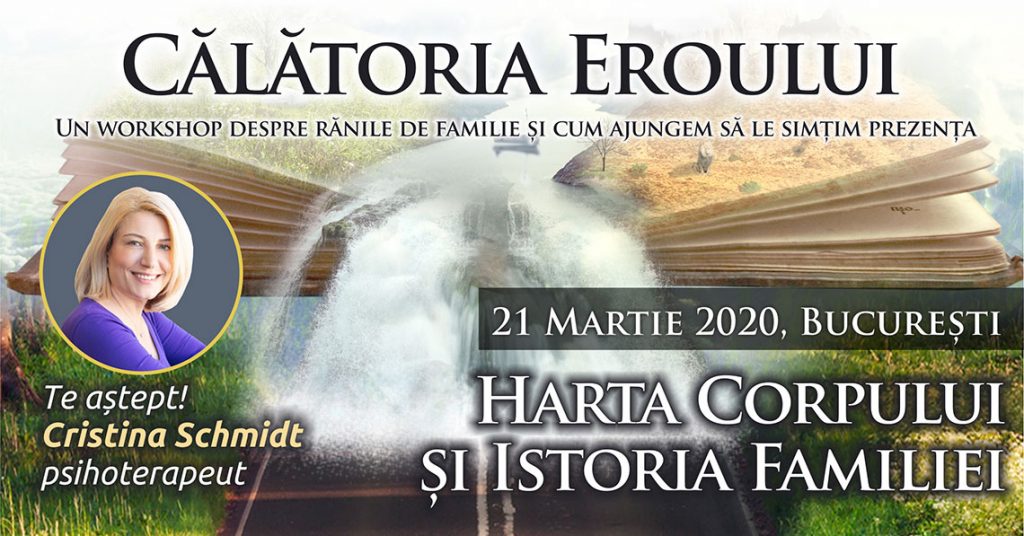 21.03.2020, Grup de psihoterapie transgenerationala – “Calatoria Eroului”, Bucuresti, Romania