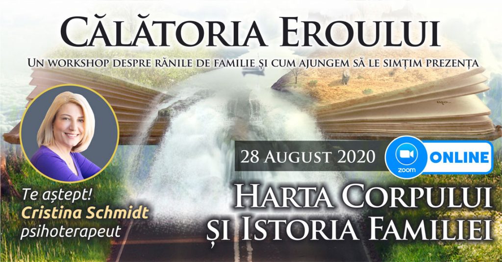 28.08.2020 – ONLINE ⚑ – Grup de psihoterapie transgenerationala – “Calatoria Eroului”