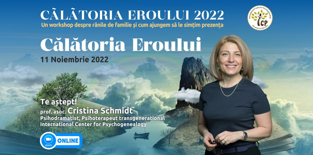 11.11.2022 – “Călătoria Eroului” ONLINE ⚑ – Grup de psihoterapie transgenerationala – “Calatoria Eroului”